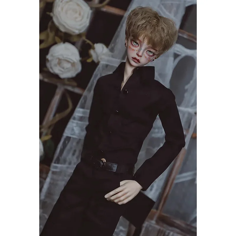 

BJD Baby Shirt Suitable for 1/41/3 popo68 ID75 Uncle Size Daily Top Standard Edition Shirt Black and White Classic Color