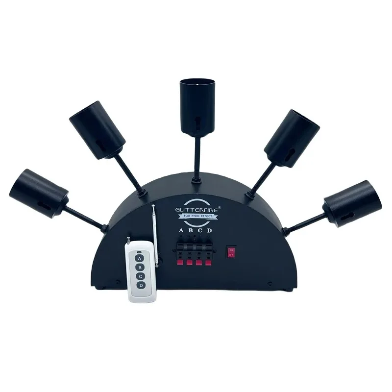

Ground 5 Shots Fan Shape Remote Control Stage Fountain Effect Machine for Party