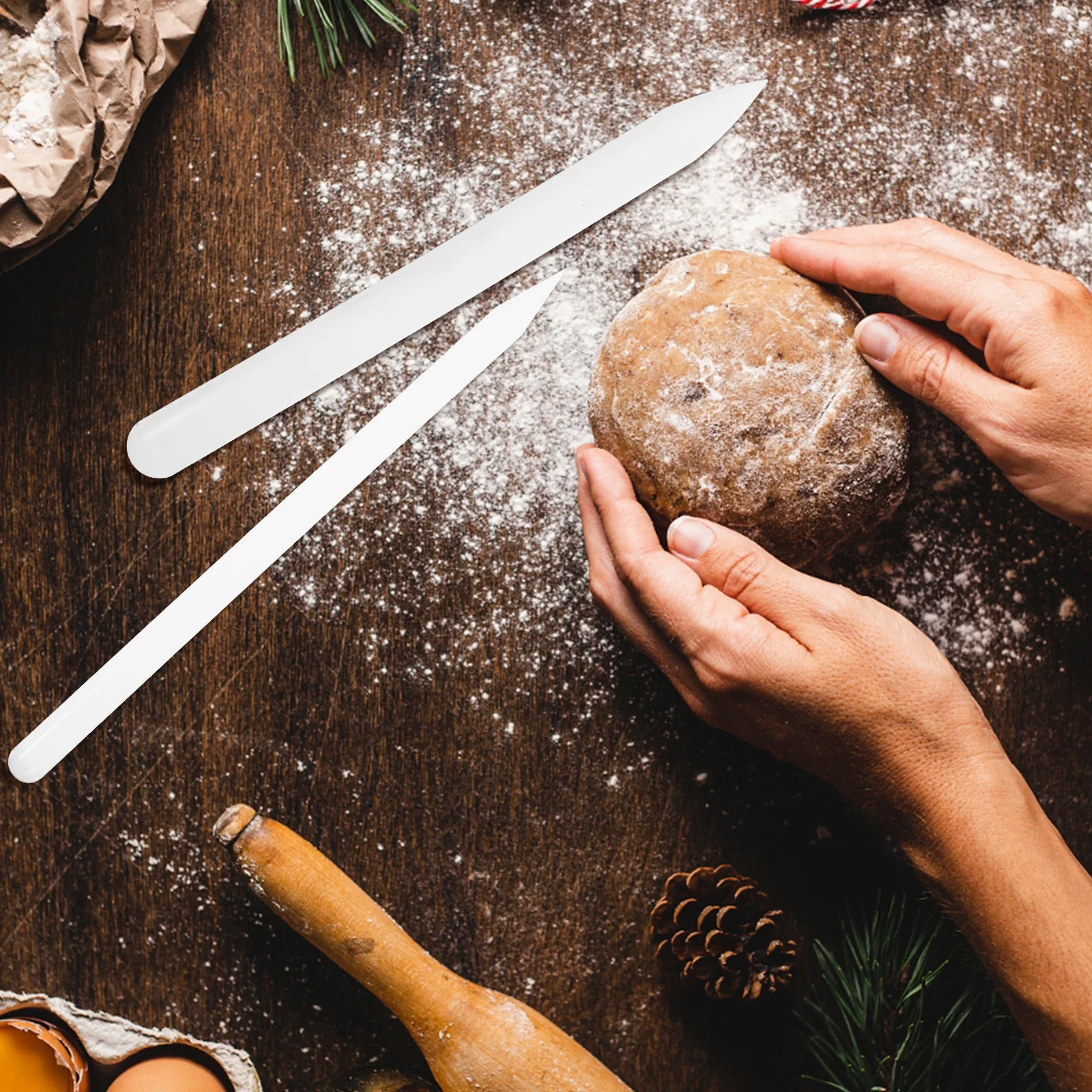 

3Pcs Nonstick Silicone Rolling Pin Fondant Cake Tools Pastry Decorating Dough Baking Stick Nonstick Rolling Pin