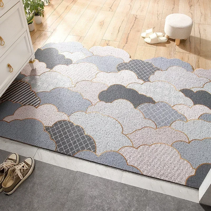 Can Be Trimmed  House Front Door Mat for Shoe Scraper Anti-slip Wear Resistant Indoor Floor Mats Easy Clean Entrance Door Mats
