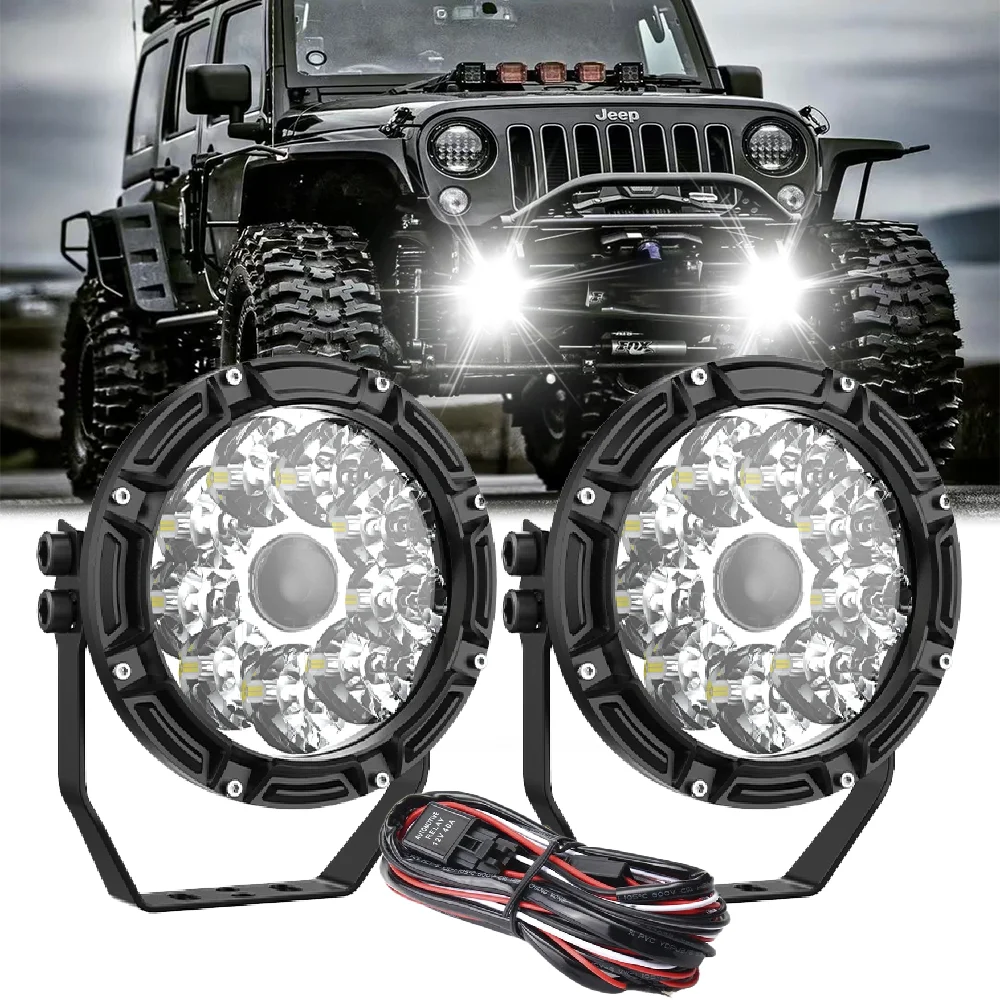

Car Daytime Driving Motorcycle High/Low Len Fog Lamps Brighter Long Range Offroad 4x4 Car Led Driving 12v 24v Car Truck ATV SUV
