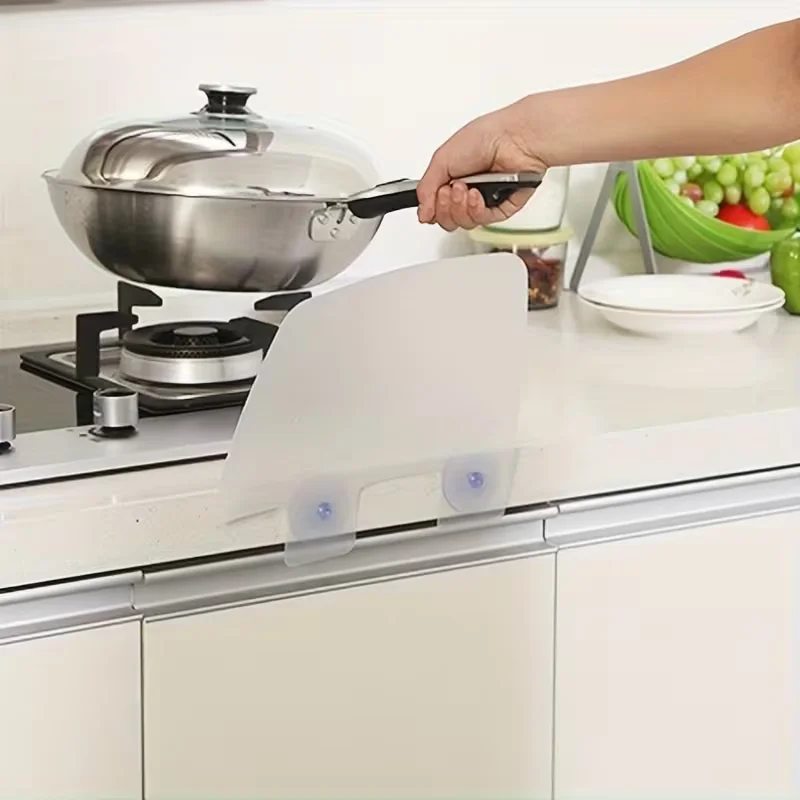Kitchen Sink Splashback PVC Flaps Water Splash Guards With Sucker Waterproof Screen For Dish Washing Anti-Water Board