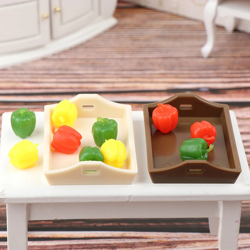 1pcs 1/12 Dollhouse Fruit Food Tray Toys Dolls Houde Simulation Tray Model Dollhouse Mini Decorations Accessories