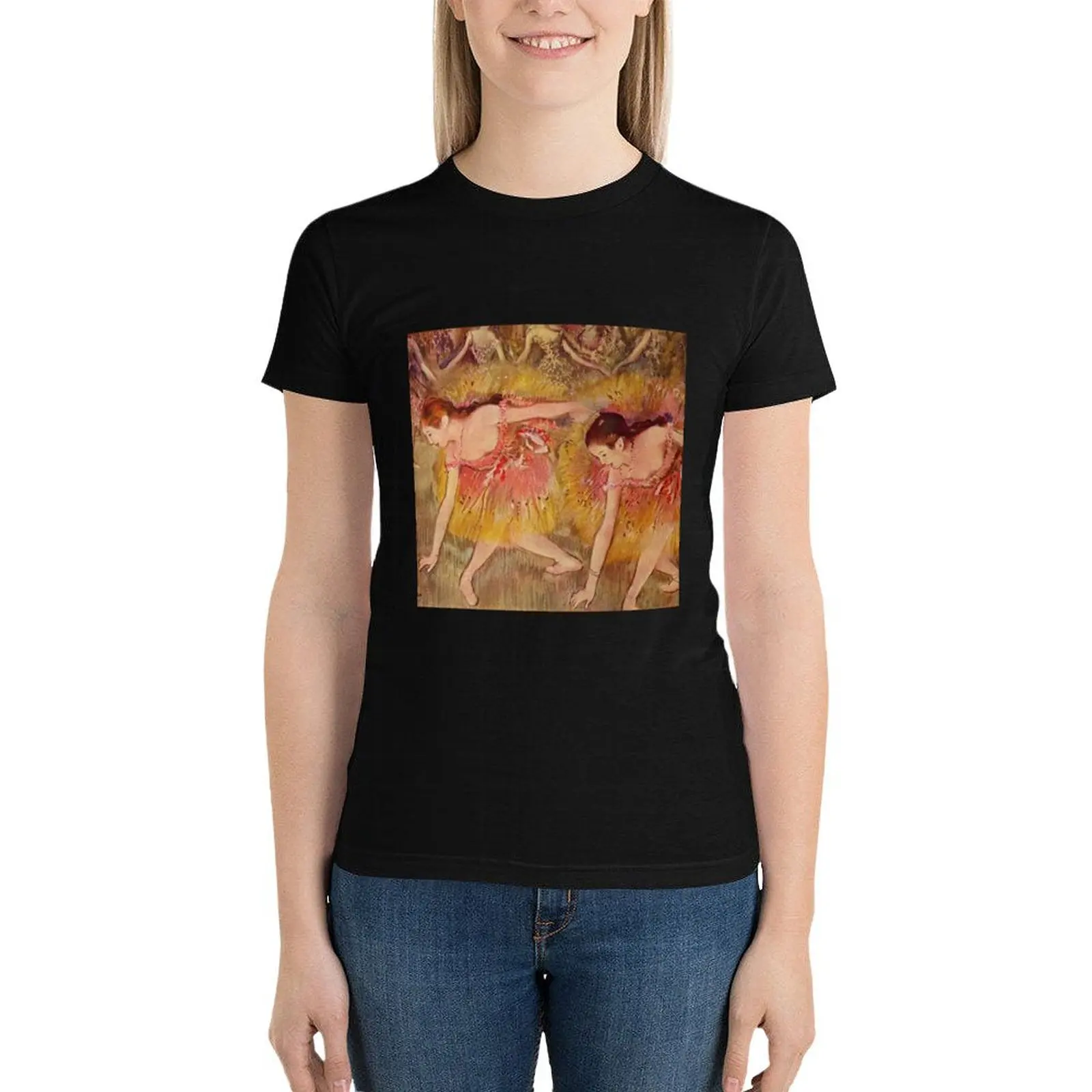 

Vintage Edgar Germain Hilaire Degas Himself Bowing Dancers 1885 T-Shirt cute tops funnys cute t-shirts for Women