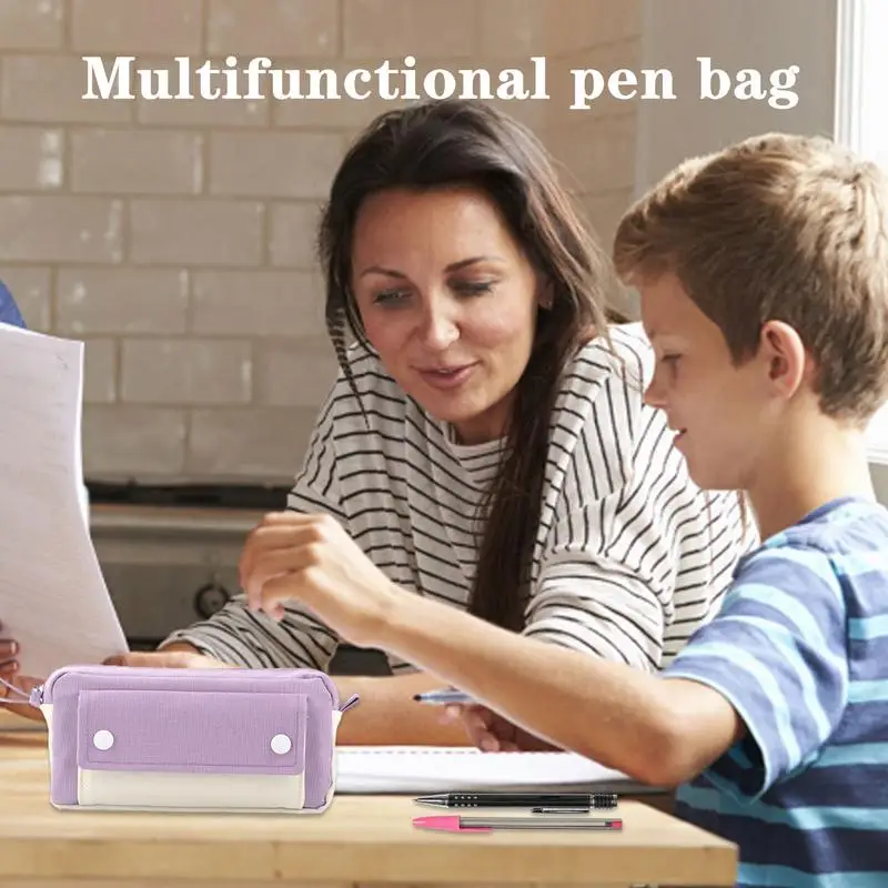 Pencil Pen Large-Capacity  Case Multifunctional Ladies Cosmetic Bag Cute Large Storage High Capacity Pouch Holder Organizer