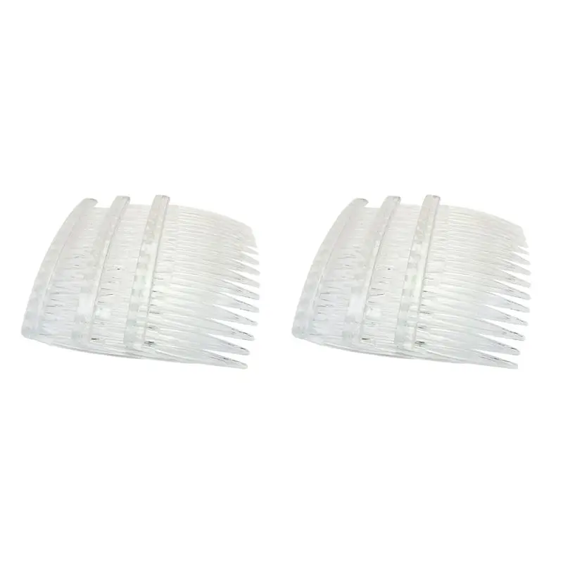 

TEXU 40 X Transparent Color Plastic Hair Clips Side Combs Pin Barrettes 70X40mm