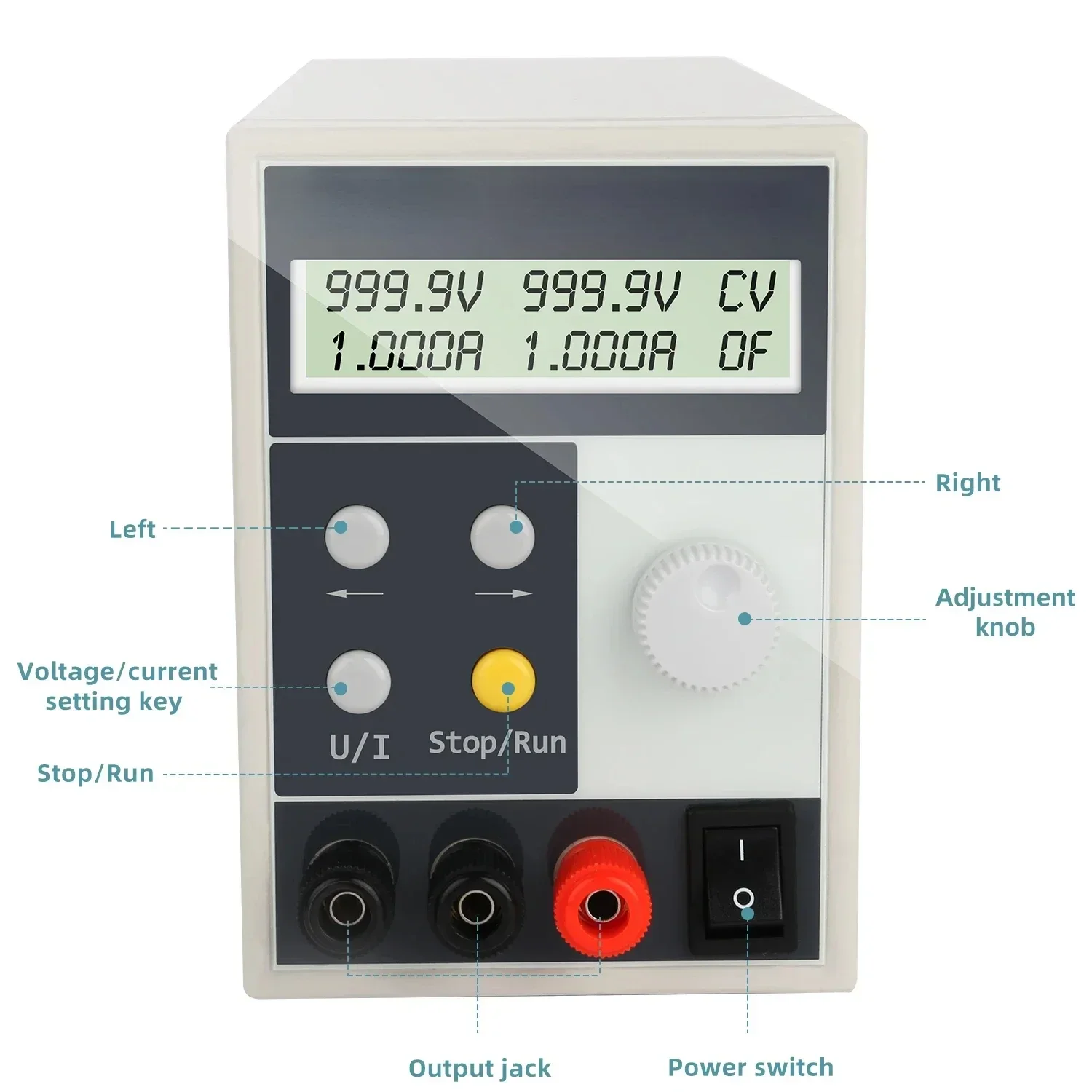 Hot SalesHigh Voltage Power Supply 1000V 1A Digital Adjustable Programmable Variable Power Supply