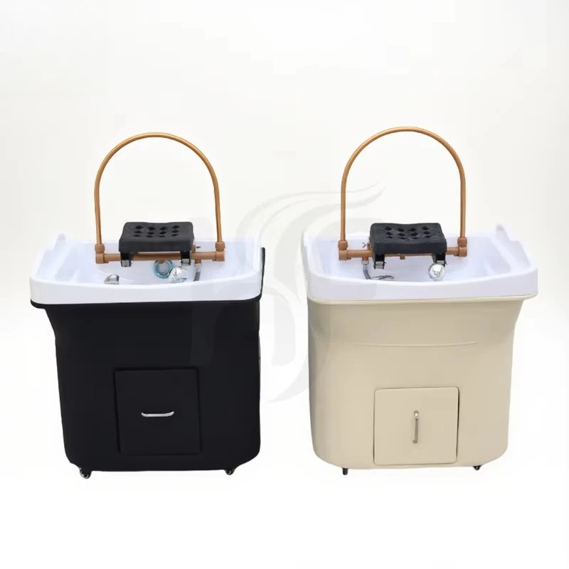 Head Spa Equipment Sink Portable Thermostatic Japanese Head Spa Basin Water Circulation Shampoo Basin