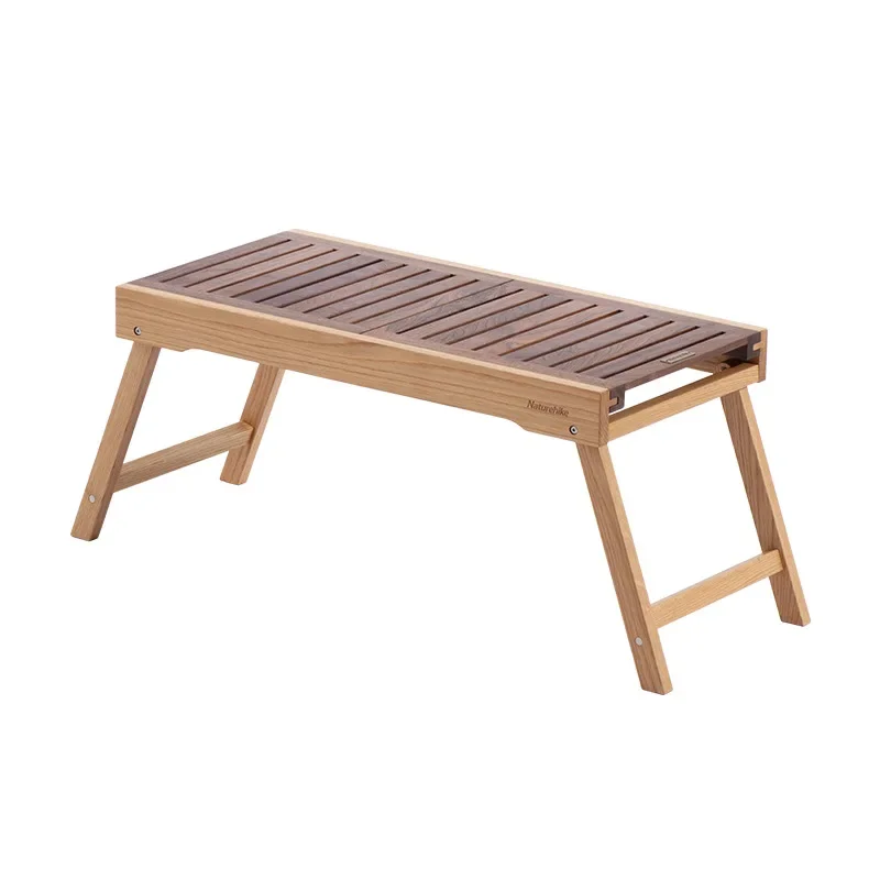 Slide Folding Table Outdoor IGT Combination Table Camping Barbecue Picnic Solid Wood Table Extensible Desktop Design