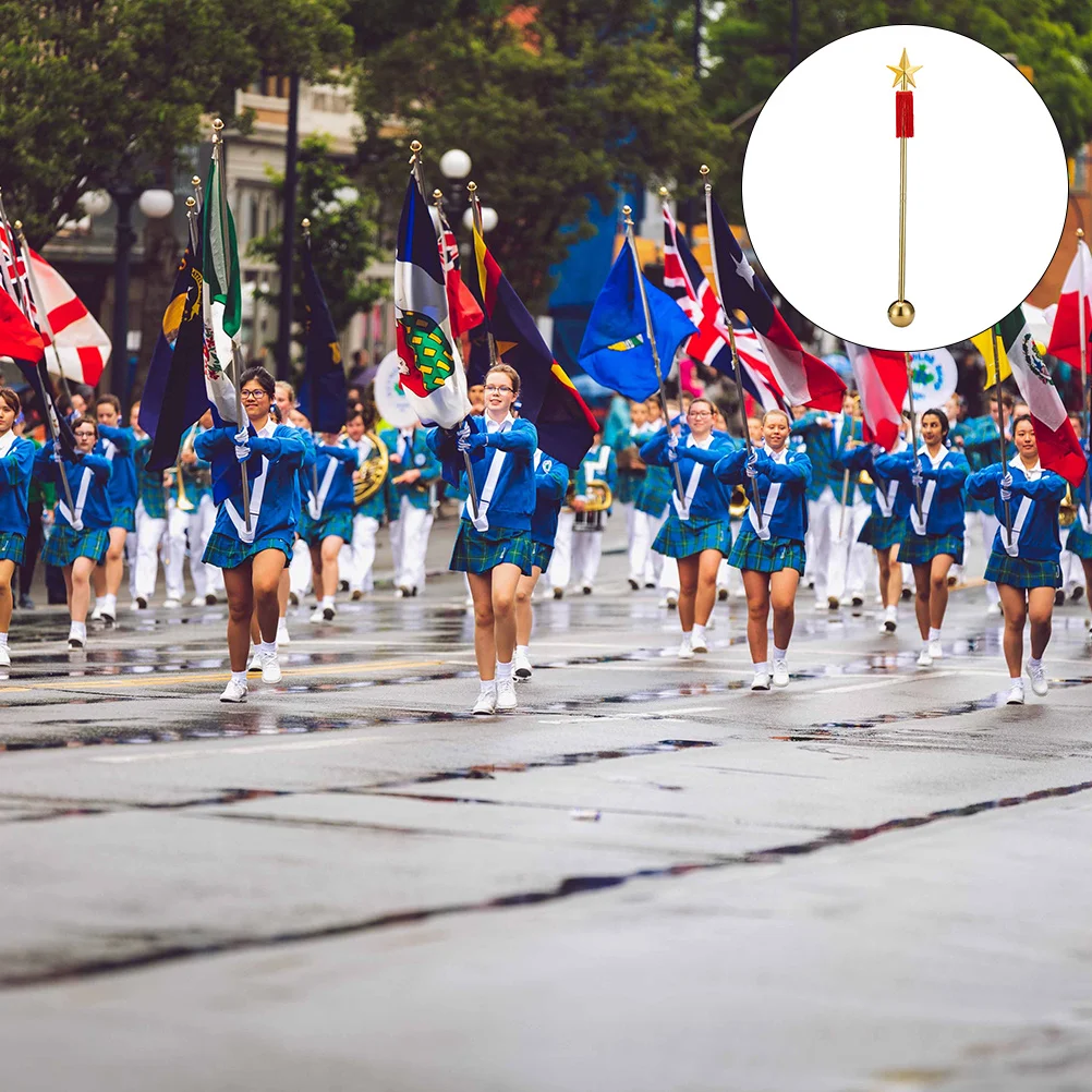 موصل الموسيقى باتون الفولاذ المقاوم للصدأ قابل للفصل لعرض أداء الحفل الموسيقي استخدام جزء الراتنج أداة الفرقة في الهواء الطلق