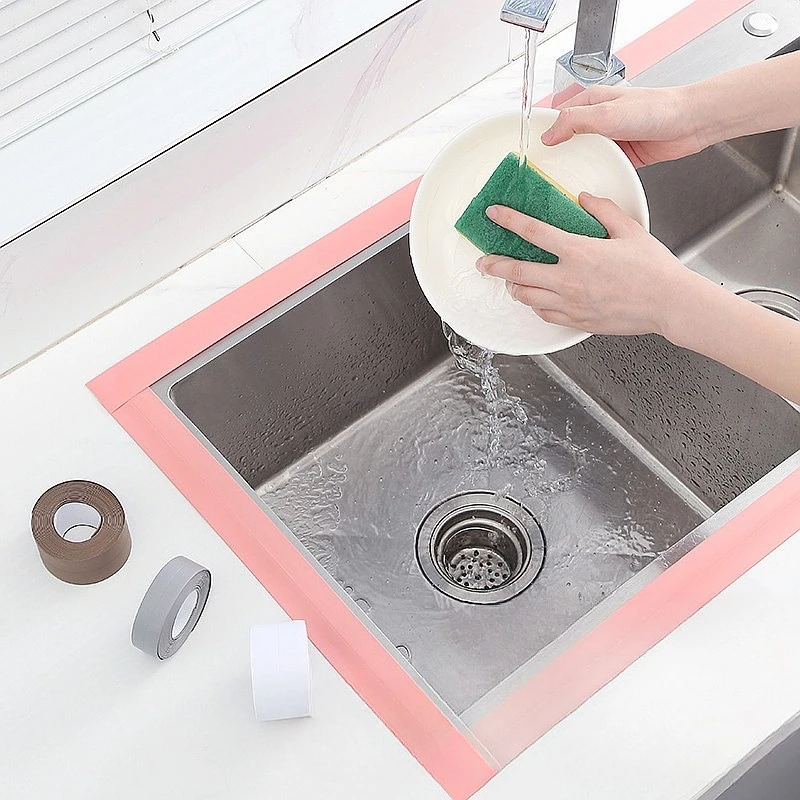 T Kitchen Waterproof Tape Self Adhesive Anti Mold Seal Strip Cabinet Edge Sealing Sticker