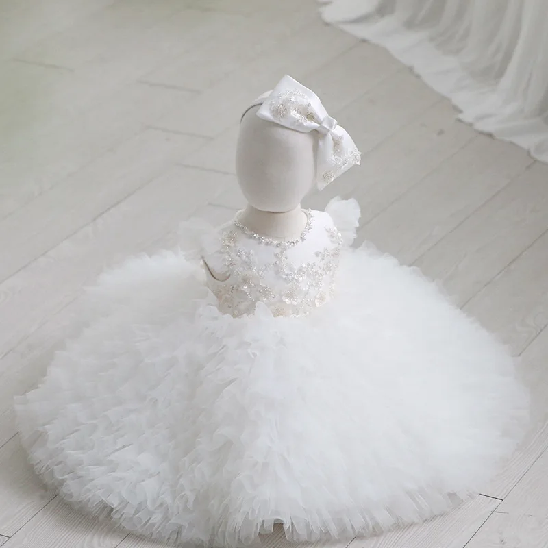 Weihnachts kleid Kleinkind Baby Mädchen Kleid Neugeborenes 1. Jahr Geburtstags kleid Kleinkind Blume Baby Hochzeit Taufe Prinzessin Kleid