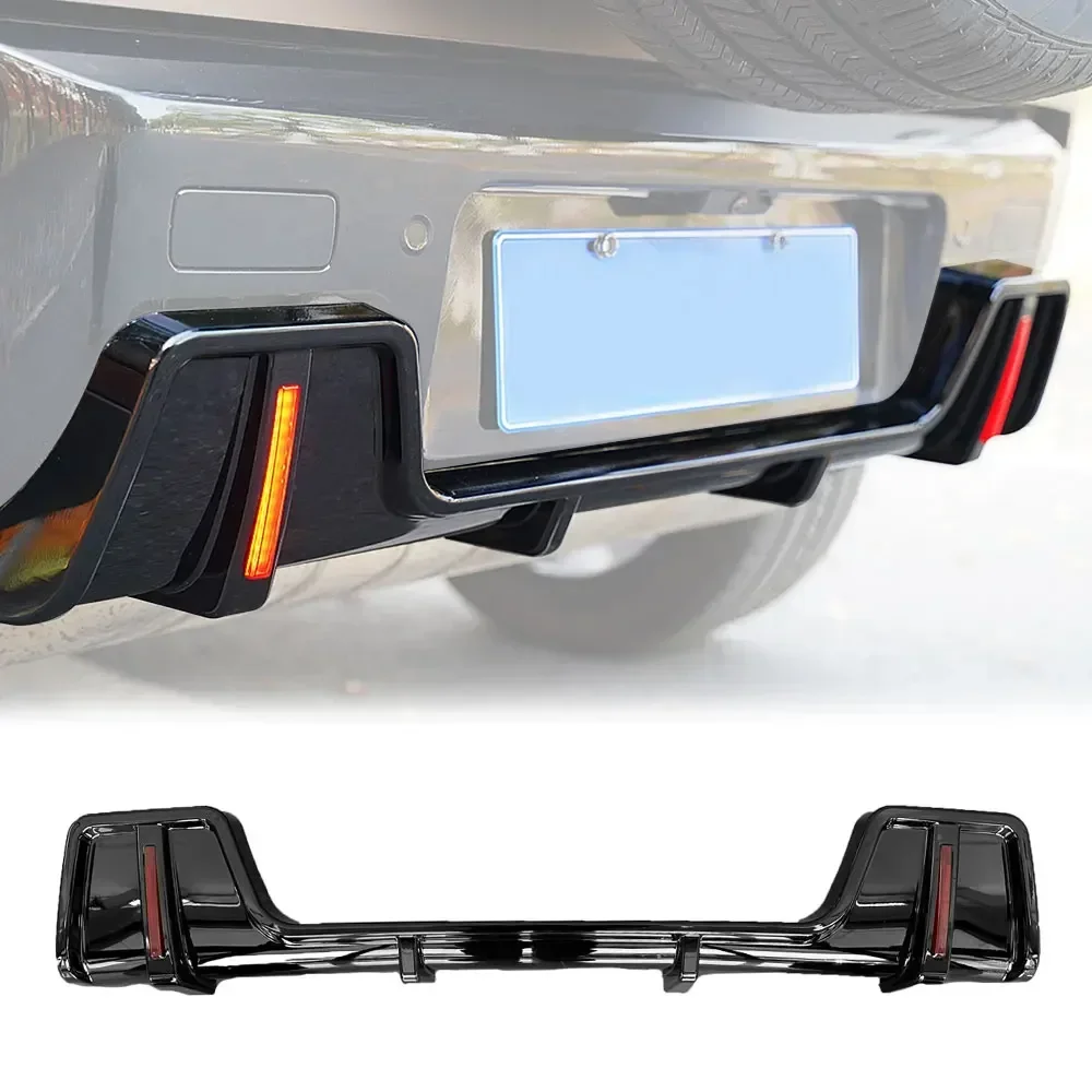 

New！For 2020 LAND ROVER DEFENDER Car Rear Bumper Lip Diffuser Spoiler Splitter With Led Light