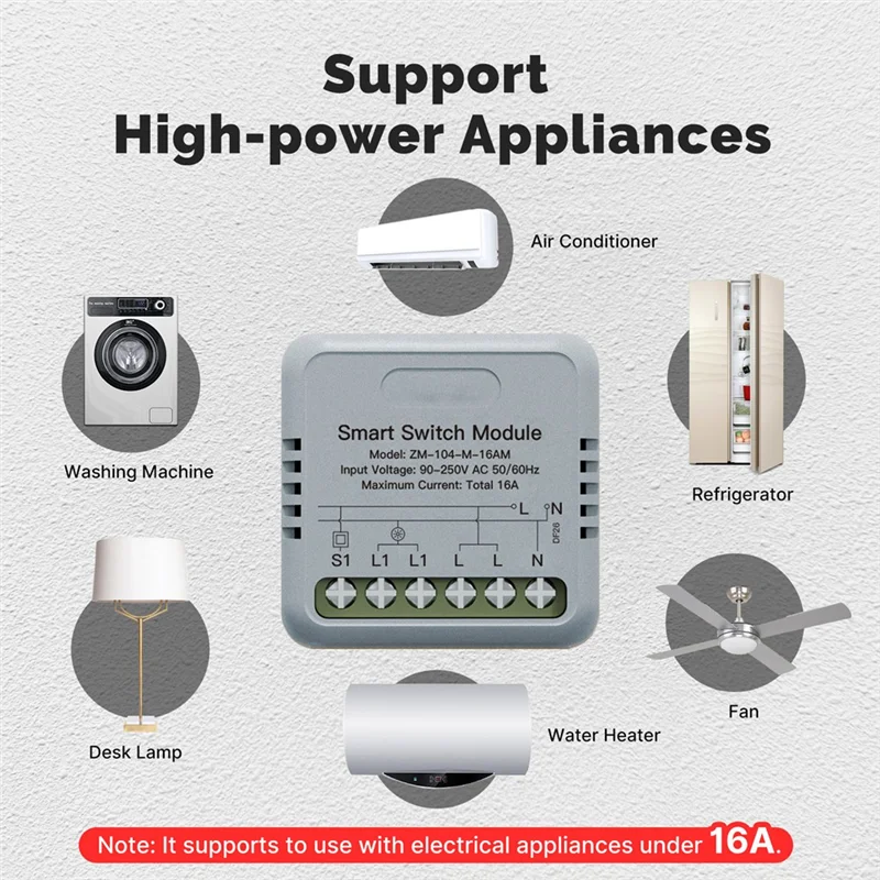 A69Z Tuya Zigbee Modulo Smart Switch Consumo Elettricità Monitor Temporizzatori Fai Da Te Interruttore Interruttore Della Luce 1 Gang Per Alexa Google