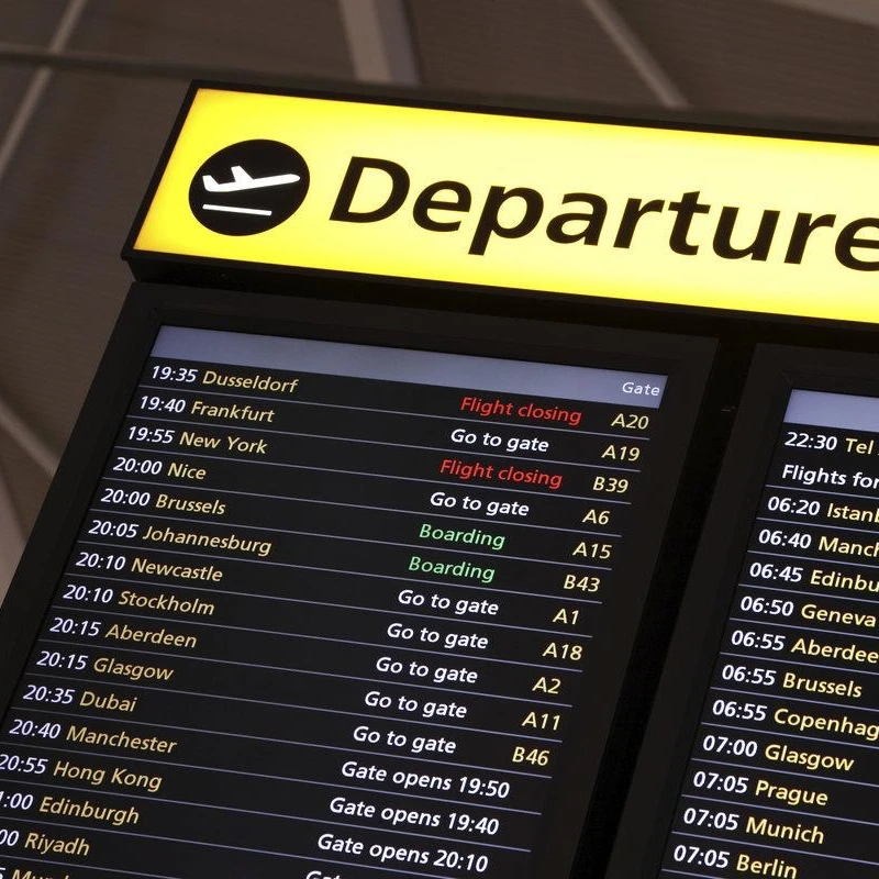 Wall Hanging Digital Signage And Display Airport Touch Screen Boarding Gate LCD Smart Display Airport Check In Information Board