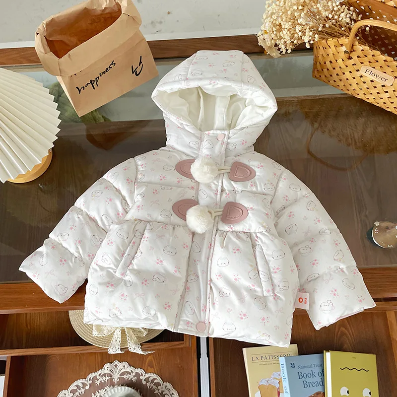 

Children's down jacket 2025 winter new girls down jacket new national standard 90 white duck down baby hooded children's jacket