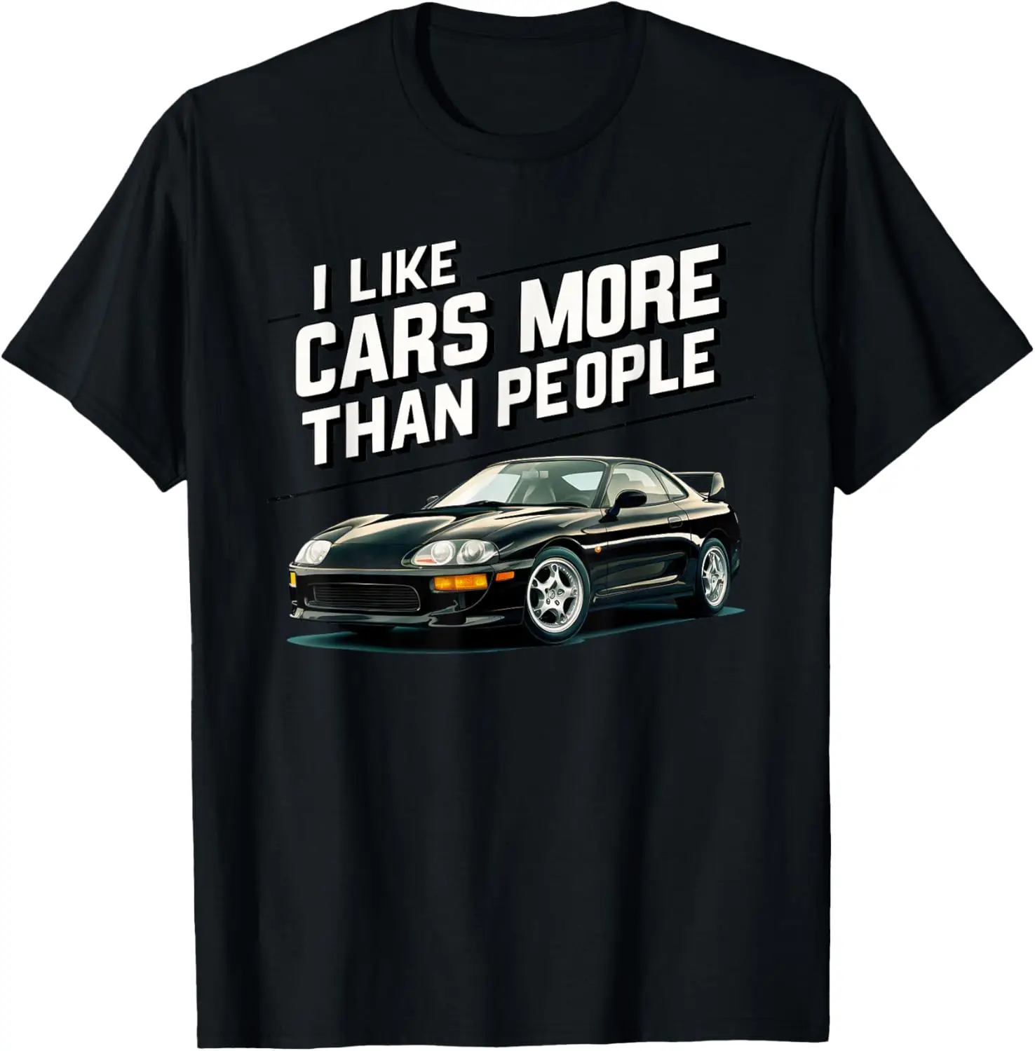 Ich mag Autos mehr als Menschen Humorvolles Auto-Enthusiasten-T-Shirt fr T-Shirt