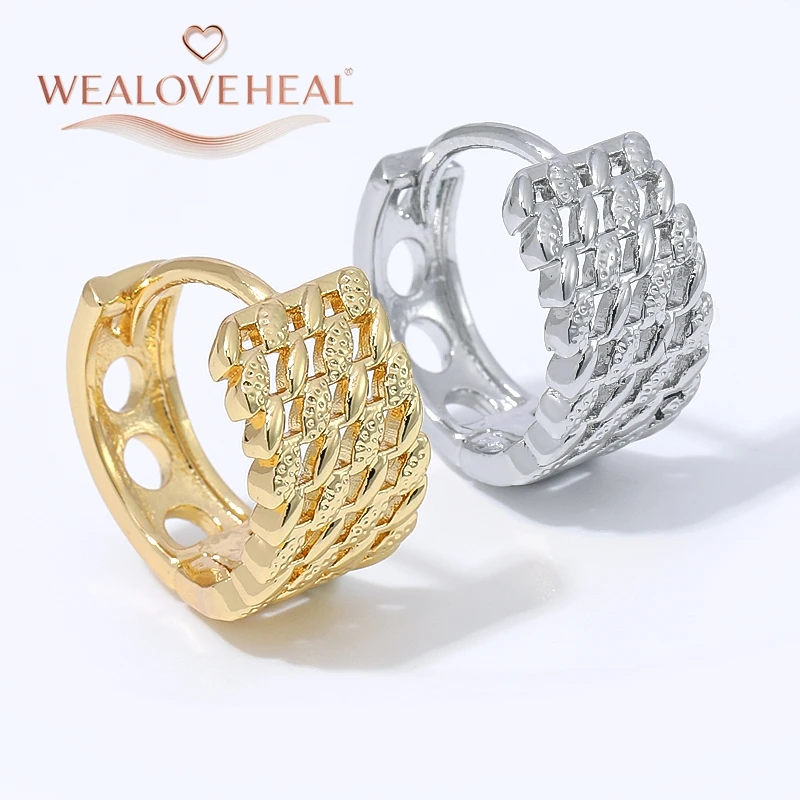 18K vergoldete Messing-Ohrringe mit geflochtenem Design für Damen, Vintage-Ketten-Design, modischer Schmuck, perfekt für den täglichen Gebrauch und als Partygeschenk. – Detail 16