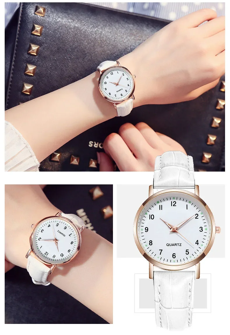 Reloj de moda para Mujer, Reloj de cuarzo con diamantes de cielo estrellado, sencillo, informal, para Universidad, pequeño y fresco