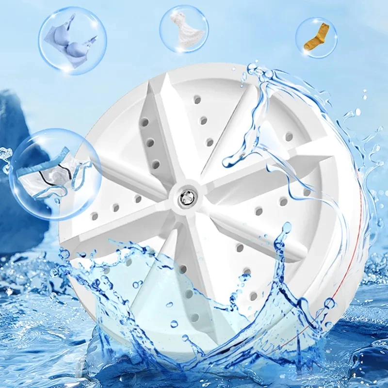 Mini Portable Washing Machine For Home Dormitory Underwear And Socks Mini Turbine Lazy Compact Washing Machine