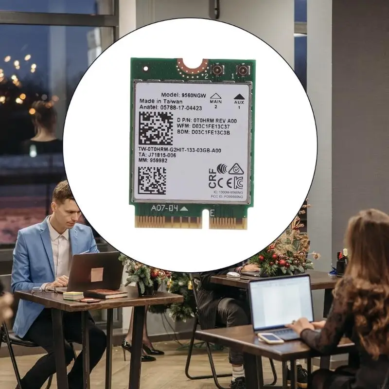 H55F для 9560NGW WiFi Card Dual-полоса 802.11AC M.2 Adapter BluleTooth для Computer