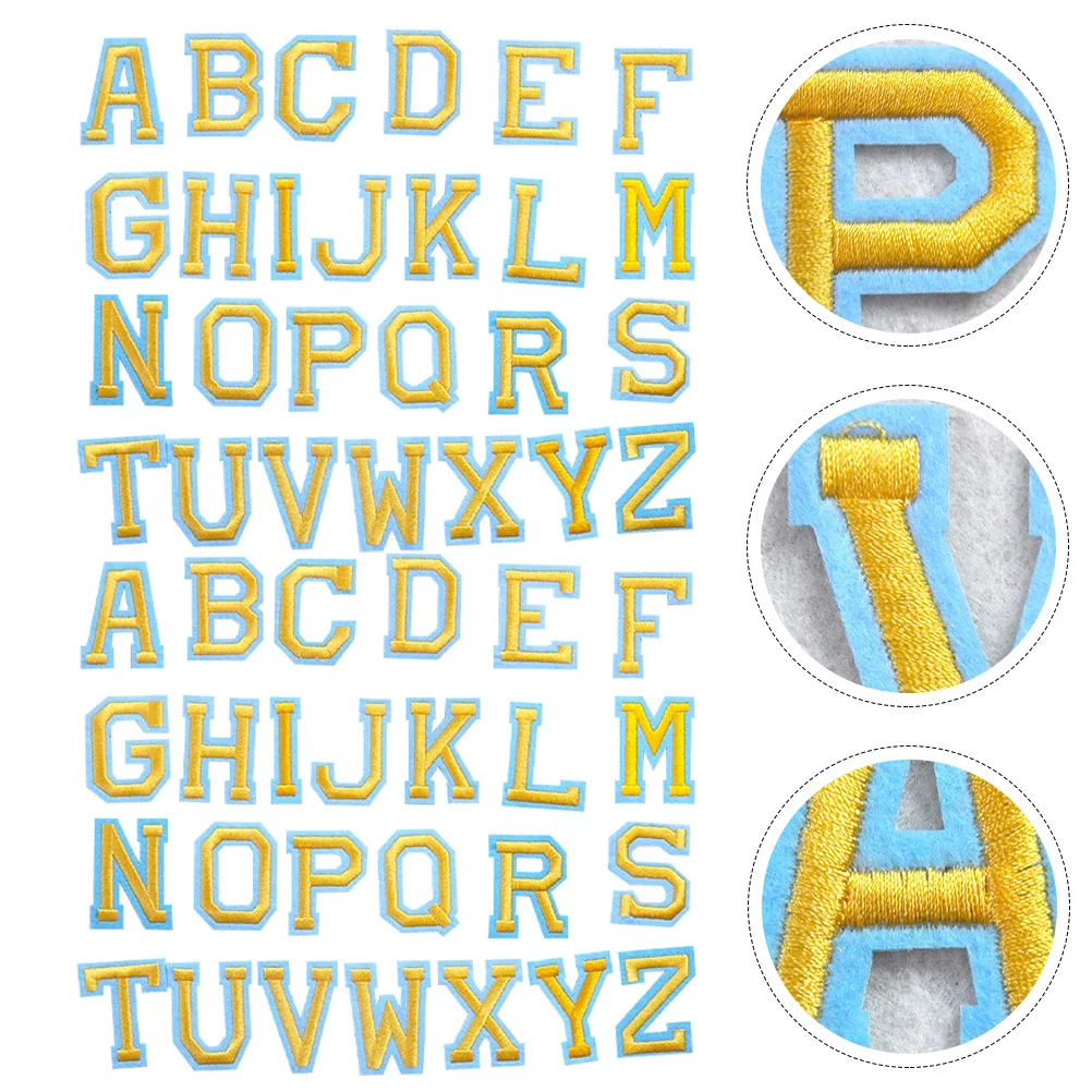 

52 Pcs Letter Patch Sewing Patches DIY Alphabet Cloth Accessory Clothing Repair Garment Clothes