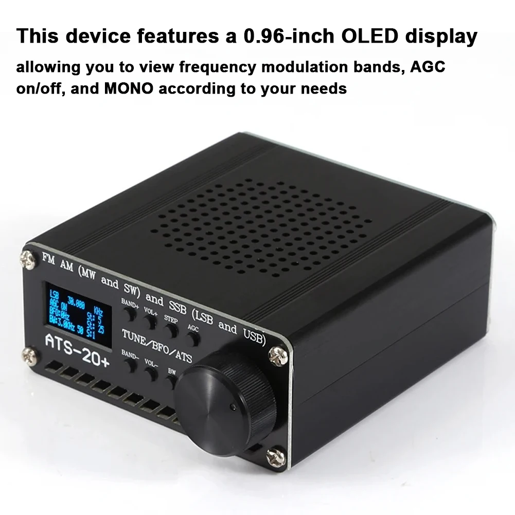 ATS-20+ SI4735 Full Waveband Radios Receiver with Frequency Modulation AM (MW & SW) SSB (LSB & USB) Covering Commercial Amateur