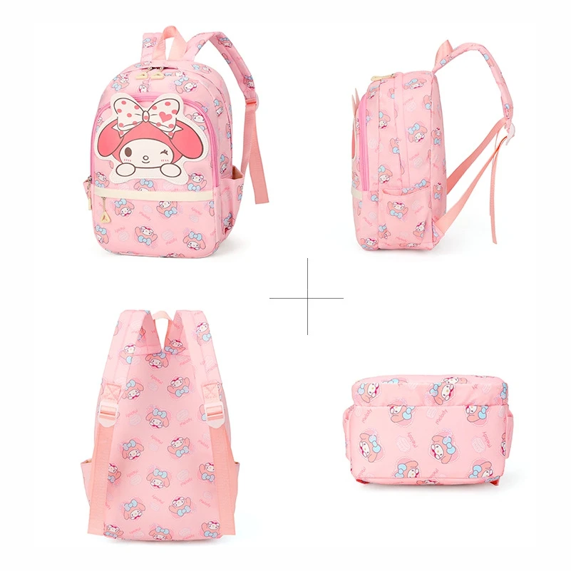 Śliczne Hello Kitty Kuromi Cinnamonroll Phochacco tornister dla dzieci Cartoon Anime plecak podróżny Kawaii plecak do szkoły podstawowej