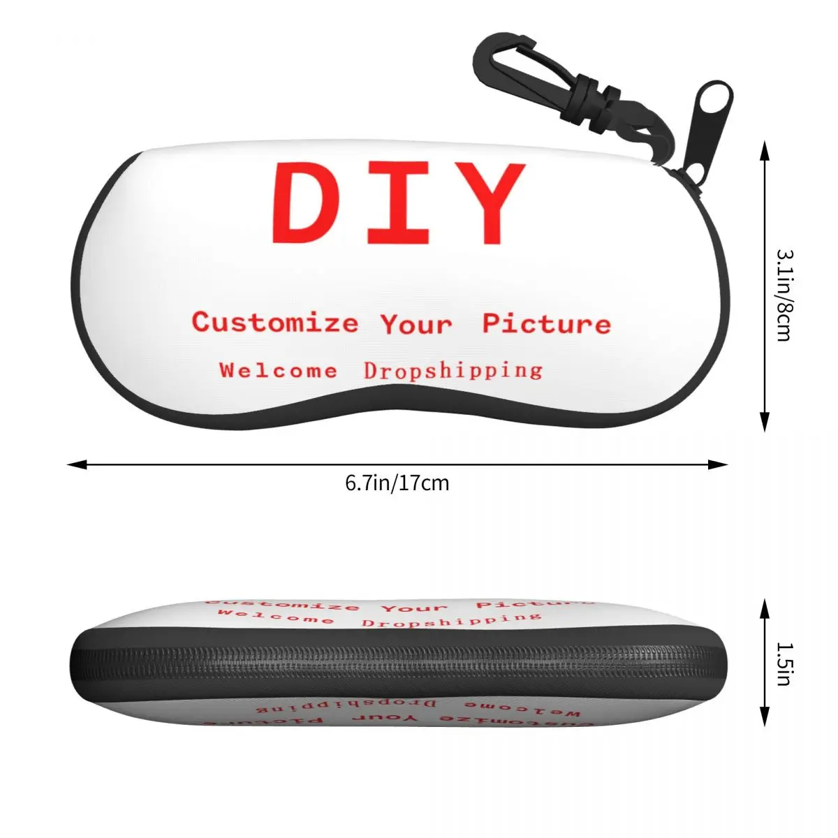 Custom Logo Embroidered Or Print Your Logo Glasses Case Protective Customize NAME Glasses Storage Box Ins Eye Contacts Case