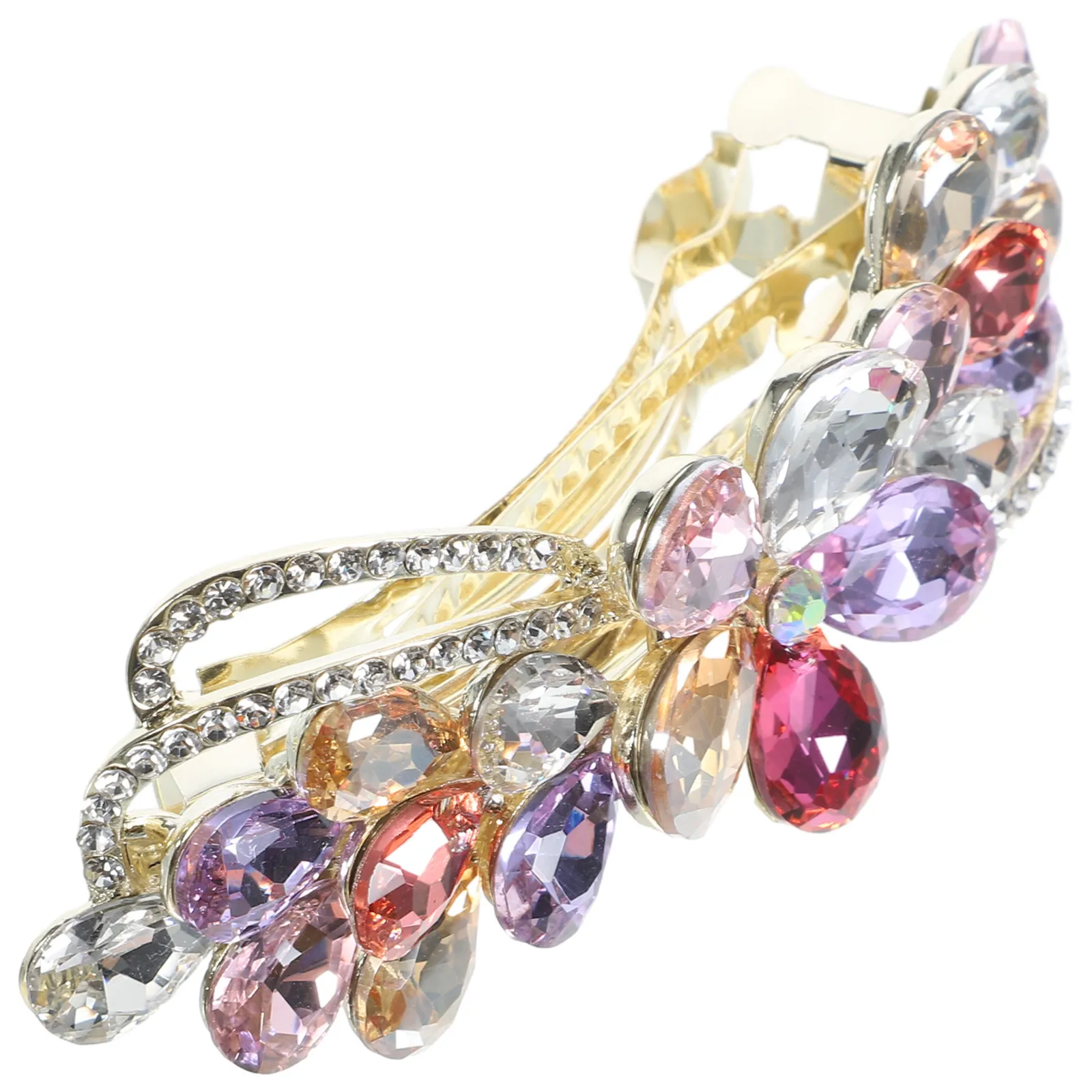 

Заколка для волос со стразами для женщин, элегантная винтажная весенняя заколка, легкие аксессуары для волос для свадьбы, выпускного вечера, дня рождения