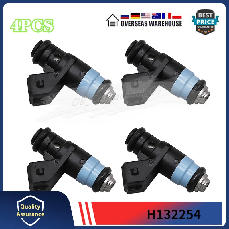 Set Of 4 Fuel Injectors Fits For Renault Clio Megane Scenic Modus 1.4L 16V H132254