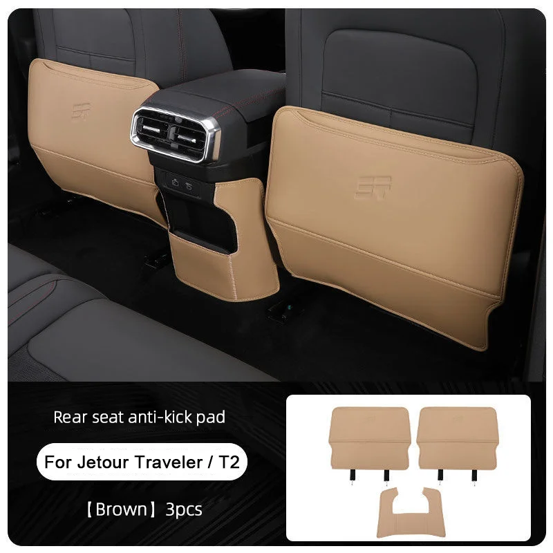 Car Rear Seat Back Anti Kick Panel Protective Pad Anti Dirt Car Accessories For Chery Jetour Traveler T2 DCT XWD 2023 2024 2025