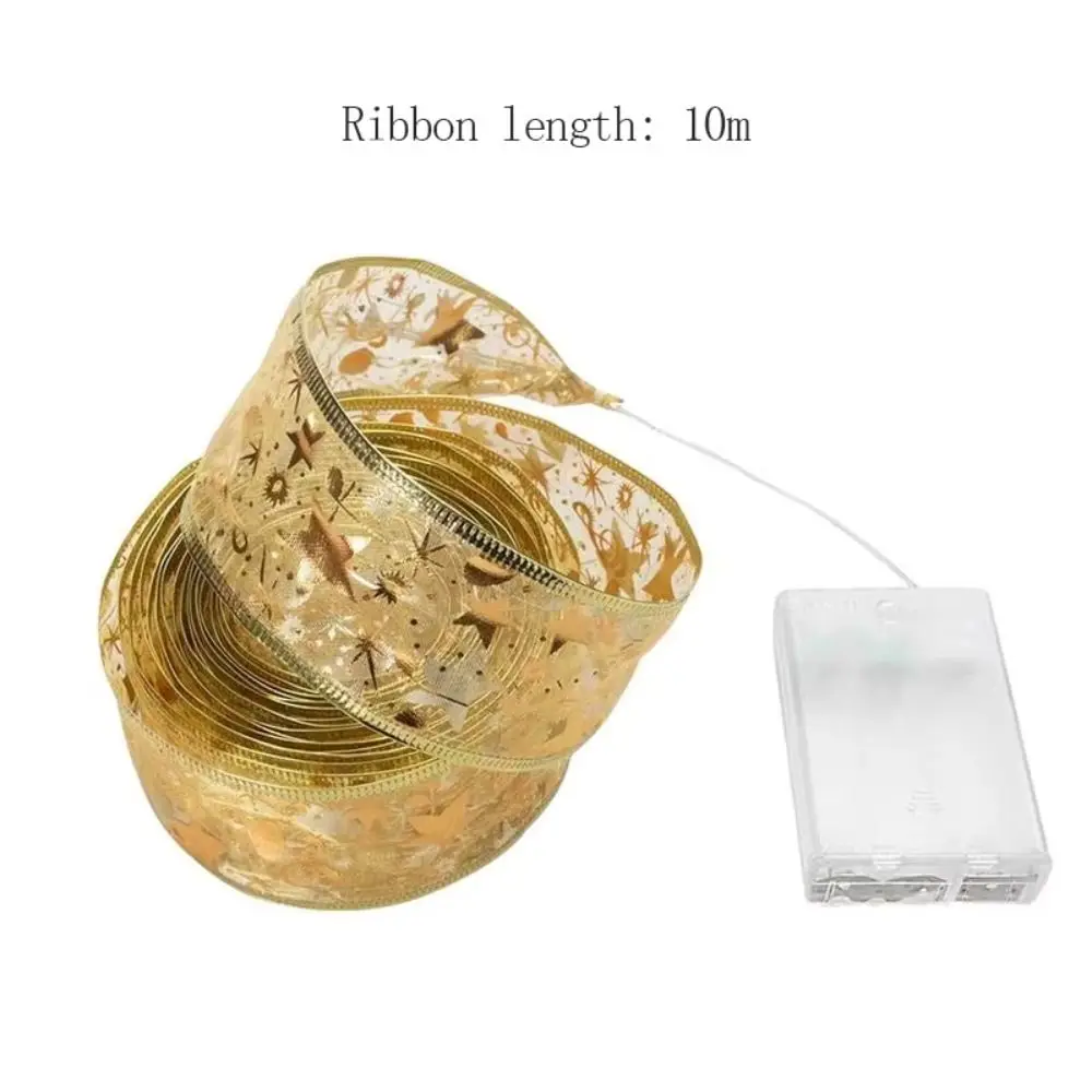 10 m 100 lichten kerstlintverlichting LED batterij-aangedreven kerstboomdecoratielicht knipperend polyester