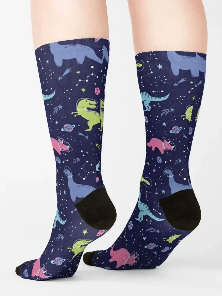 Space Dinosaurs in a Purple Sky Socks shoes Run designer kids Women Socks Men's
