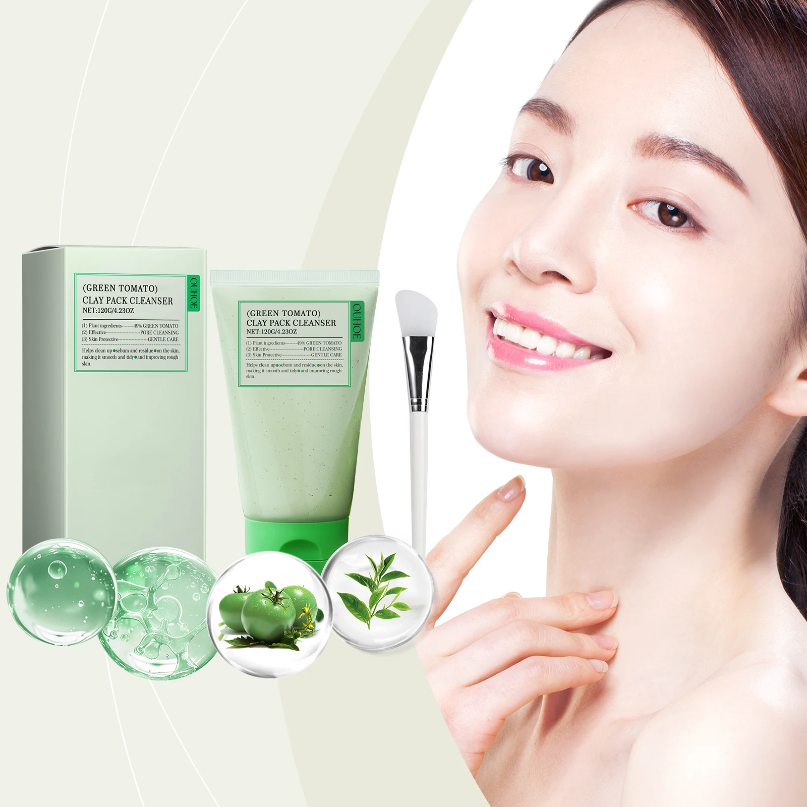 

Green Tomato Cleanser Gentle and Refreshing Tomato Cleanser for Deep Pore Cleansing and Oil Control Toned and Smoother Skin