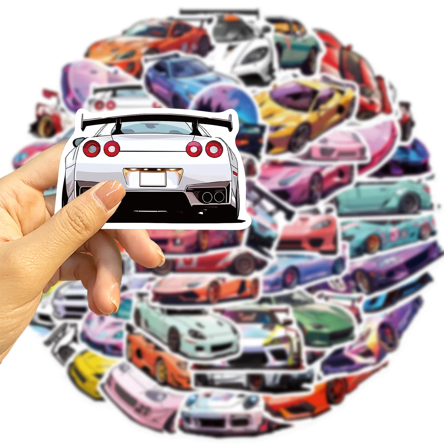 50PCS JDM Sports Car Sport Super Car Stickers For Trunk Car Motorcycle Water Bottles Laptop Helmet stickers