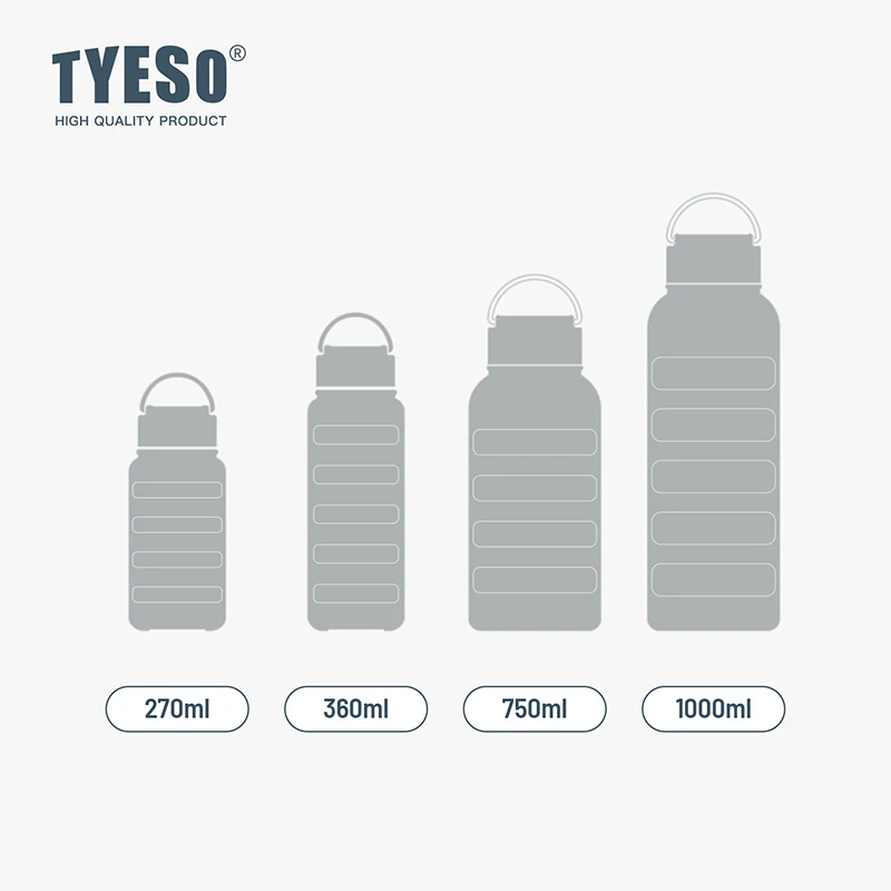 TYESO TS-8815/TS-8816 750ml/1000ml Vacuum Insulated Tumbler Keep Cold And Hot Multipurpose With Carrying Handle Botol