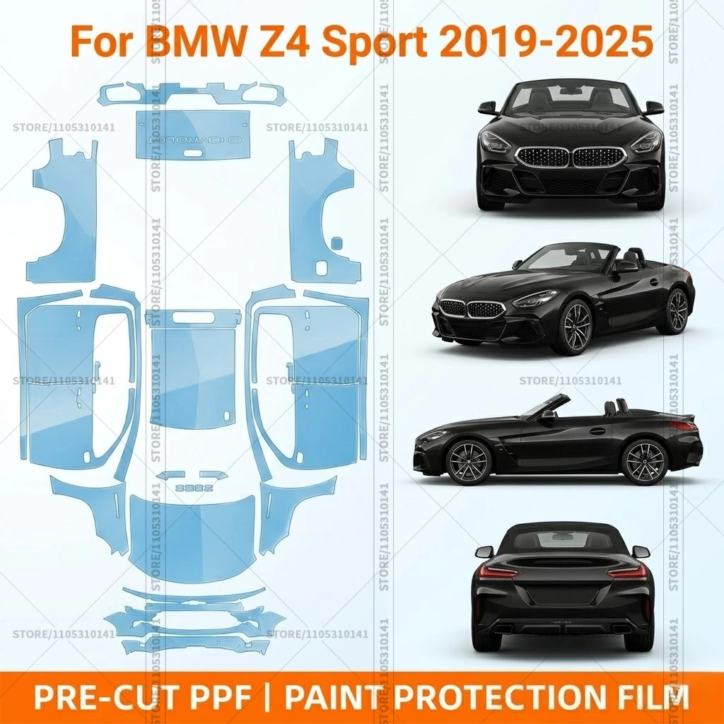 

Pre-Cut Paint Protection Film PPF Transparent Front Bumper Protector Automotive Clear Bra Car Film For BMW Z4 Sport 2019-2025