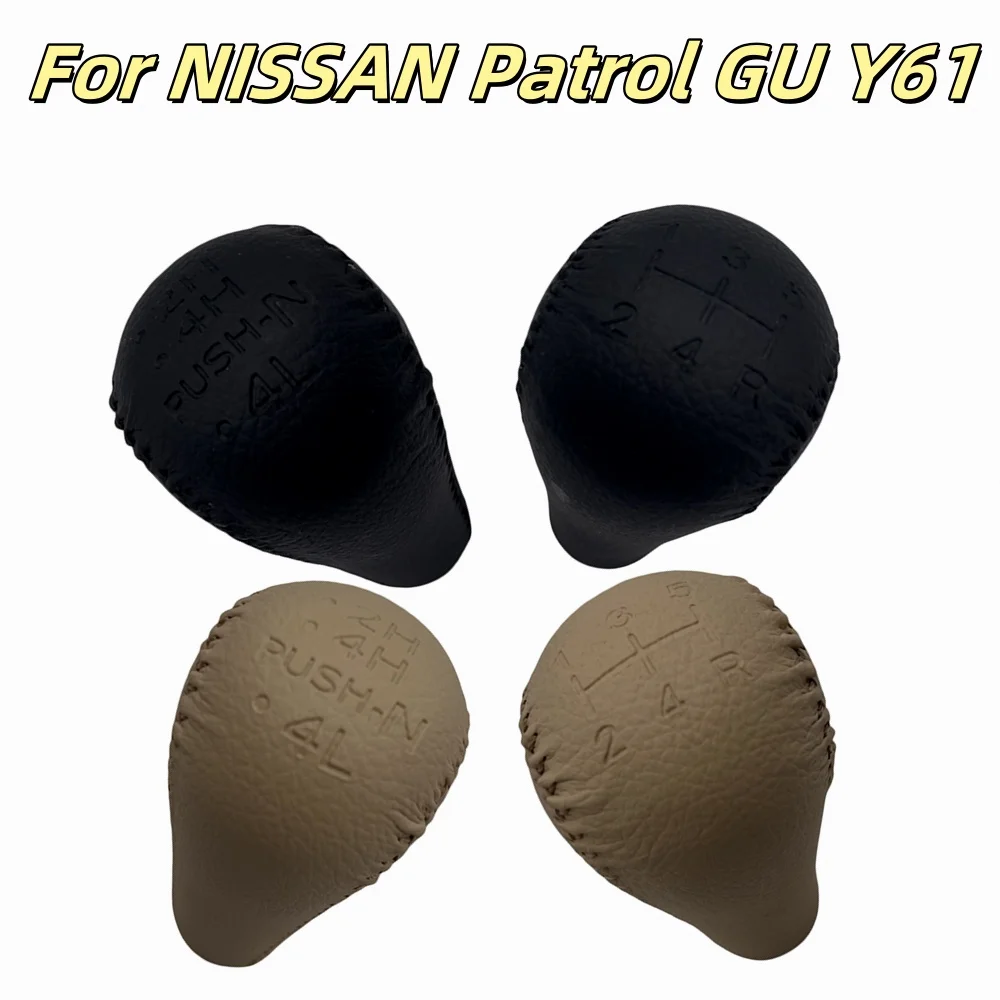 New Gear Shift Knob Gaiter Lever Shiter Head Handball Transmission For NISSAN Patrol GU Y61 Hand Speed Car Styling Accessories