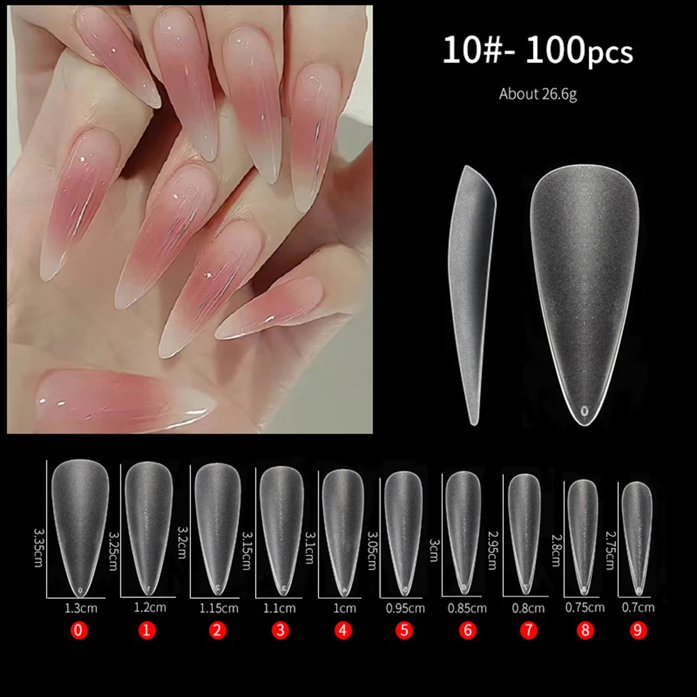 120 Pieces Professional Frosted Ultra-Thin Nail Tips Comfortable Fit Manicure Chips for Women Female DIY Nail Art Tools