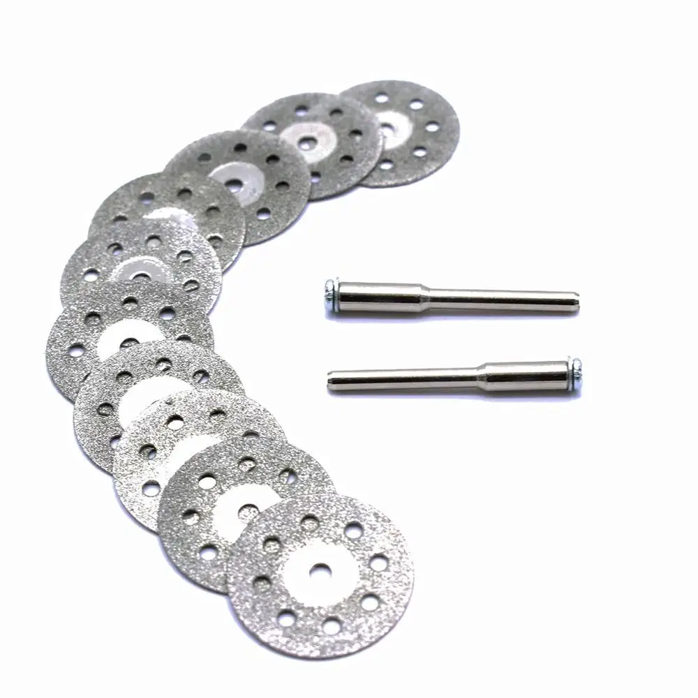 Diamond Cutting Wheel Disc Set 30mm Grinding Circular Saw Blade Metal Cut Off Abrasive Tools for Dremel Rotary Tool with Mandrel