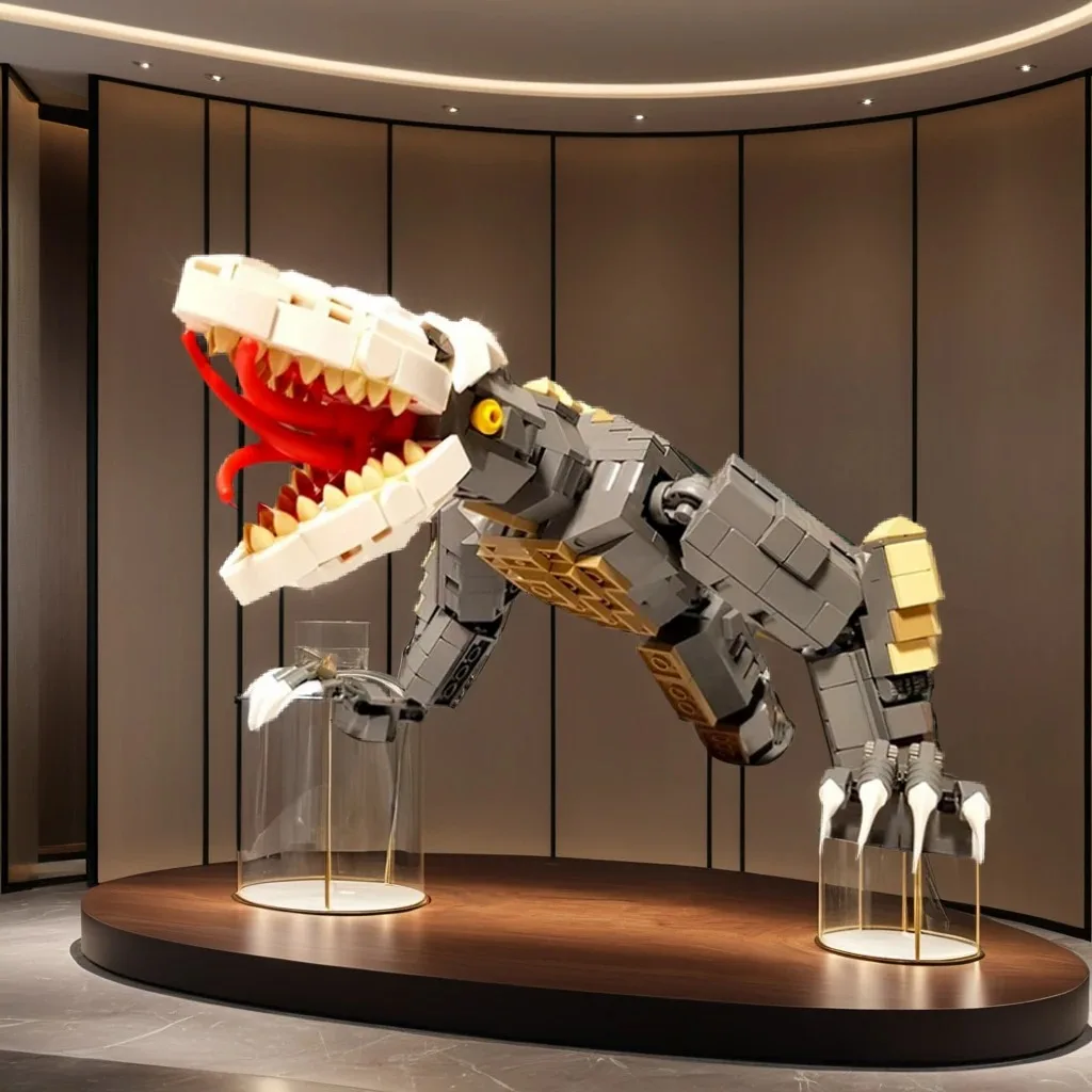 

632pcs MOC Kaiju Skull Crawler DIY Cave Demon – Fearsome Reptilian Beast, Interactive Diorama Kit, Birthday Building Blocks Gift