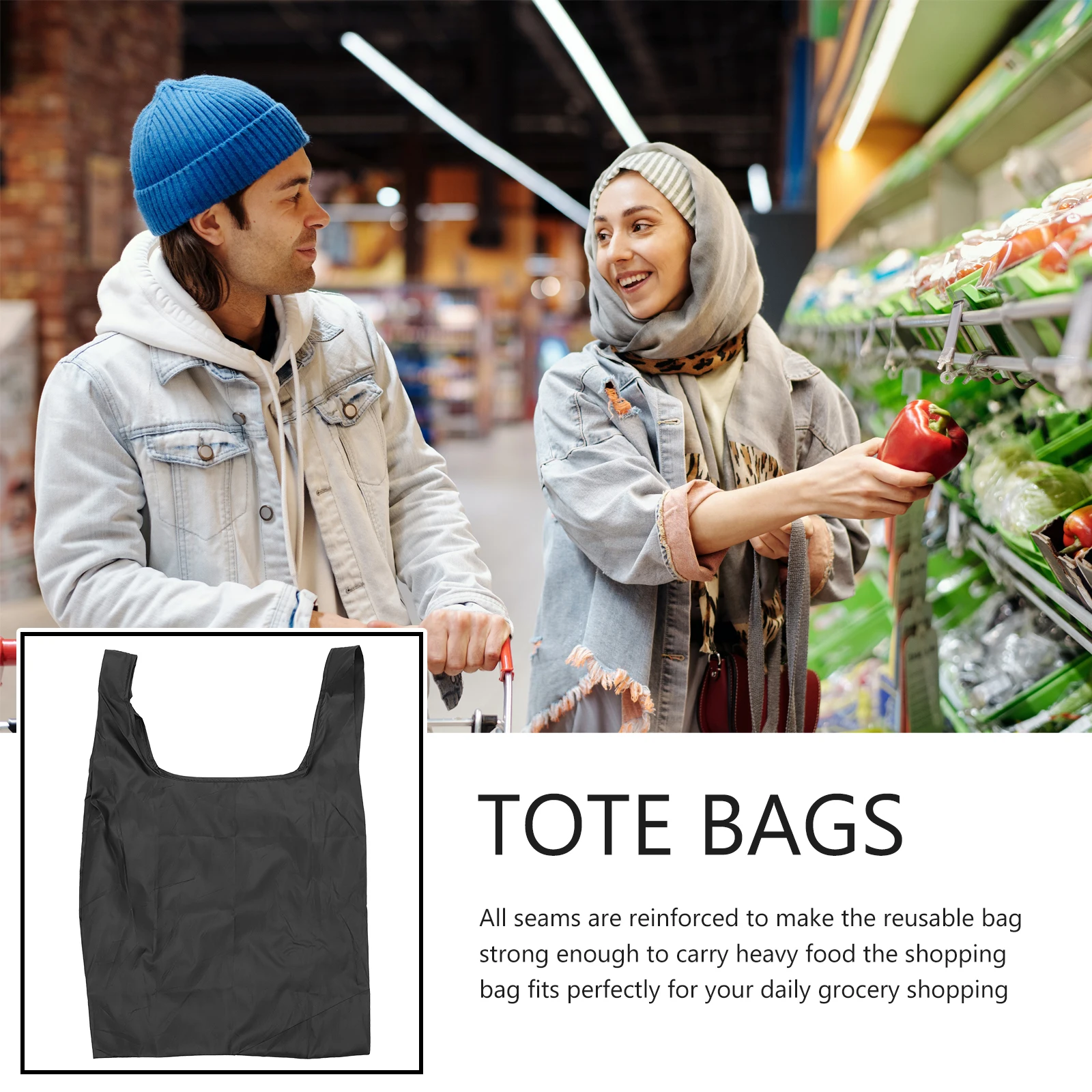 

20pcs Cloth Grocery Storage Bags Reusable Shopping Foldable Reusable Grocery Shopping Bags Storage Tote Carrying Items