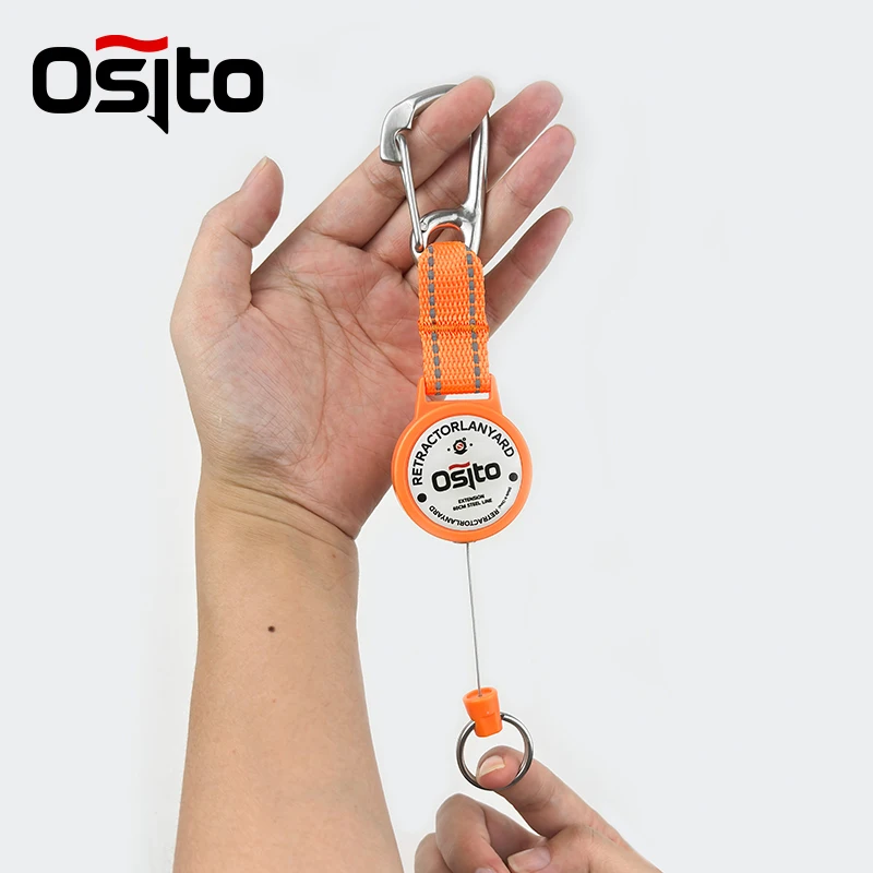 24in Retractable Lanyard with Buckle for Diving Gear Elastic Anti-Lost Rope for BCD Accessories & GoPro & DJI
