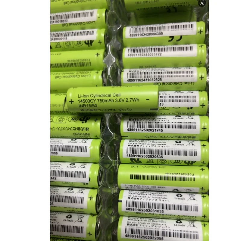 2-10pcs New 14500CY 750mAh 3.6V 2.7Wh Li-Ion Battery with Nickel Sheet