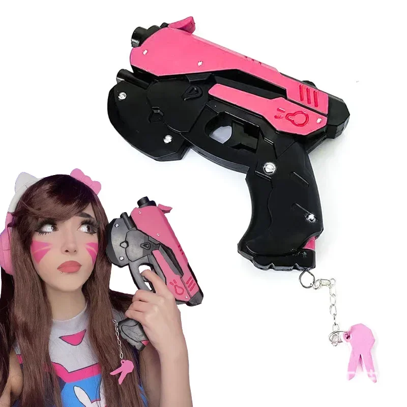 Game D.VA Cosplay Gun OW DVA Cosplay Weapons Prop Accessories PU Foam Toy Pistol Gun Halloween Christmas Kids Gift