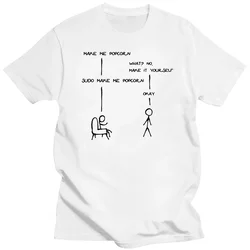 ユニセックスコンピューター科学エンコーダTシャツ,開発者,Linux,sudo Funnyティー,綿100%