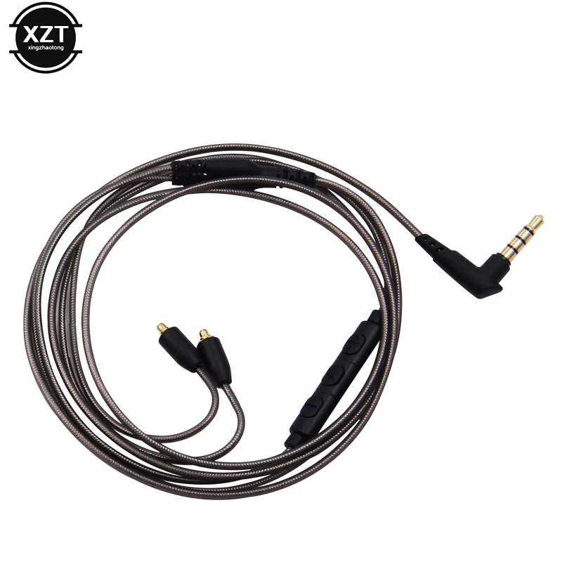NOWY kabel słuchawkowy L Jack MMCX z mikrofonem do Shure SE215 SE535 SE846 SE425 SE315 UE900 do iphone xiaomi GORĄCA WYPRZEDAŻ — zdjęcie produktu 5