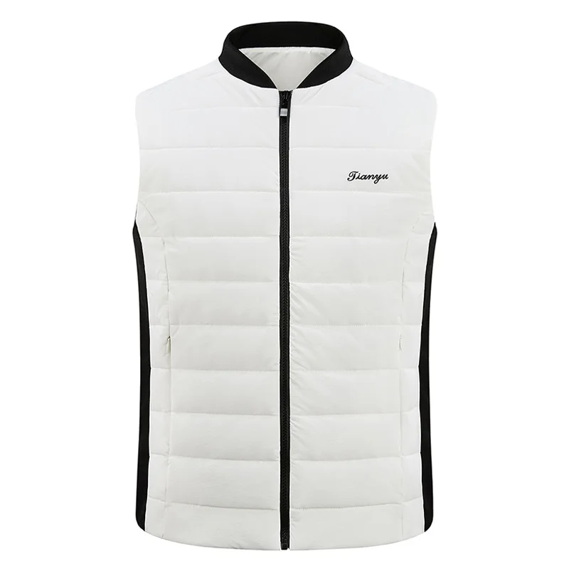 TTYGJ Winter Warm Tank Top for Men with Cotton Thickened Golf, Pure Cotton Vest, Men's Autumn and Winter Coat