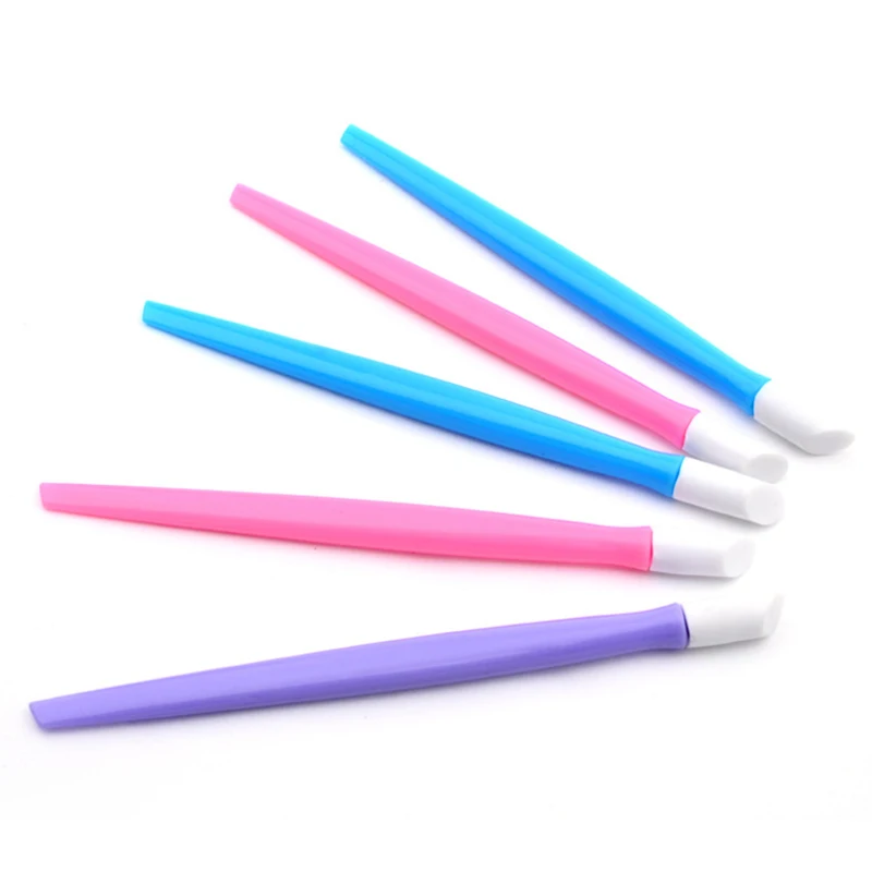 20/Soft Removal Pressure Pen Plastic Rubber Nail Cuticle Pusher For Manicure Design Gel Polish Acrylic Nail Art Tool